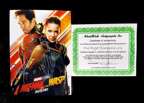 Paul Rudd Evangeline Lilly Ant Man Wasp Autografos Foto 5x7