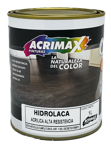 Hidrolaca Plastificante Acrilico Alta Resistencia Acrimax 1l