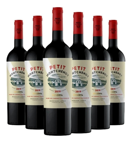 Caja Vino Tinto Montchenot Petit Bodega Lopez X6u - Vinariam