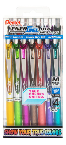 Pentel Energel Rtx True Colors United (0,7 Mm) Línea Media,