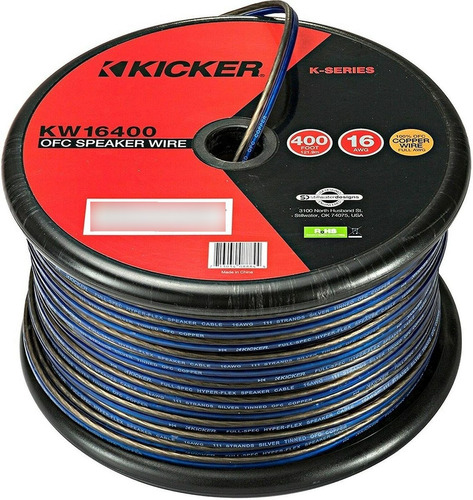 Rollo Cable Parlante Kicker 16ga Kw16400 16awg 400ft 120m 