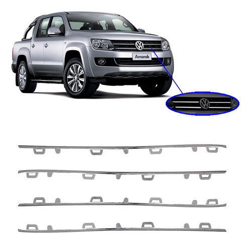 Kit Friso Amarok 2010 2011 2012 2013 2014 Grade Cromado