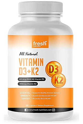 Vegan Vitamina D3 (5000iu/125mcg) + Vitamina K2 Q2str