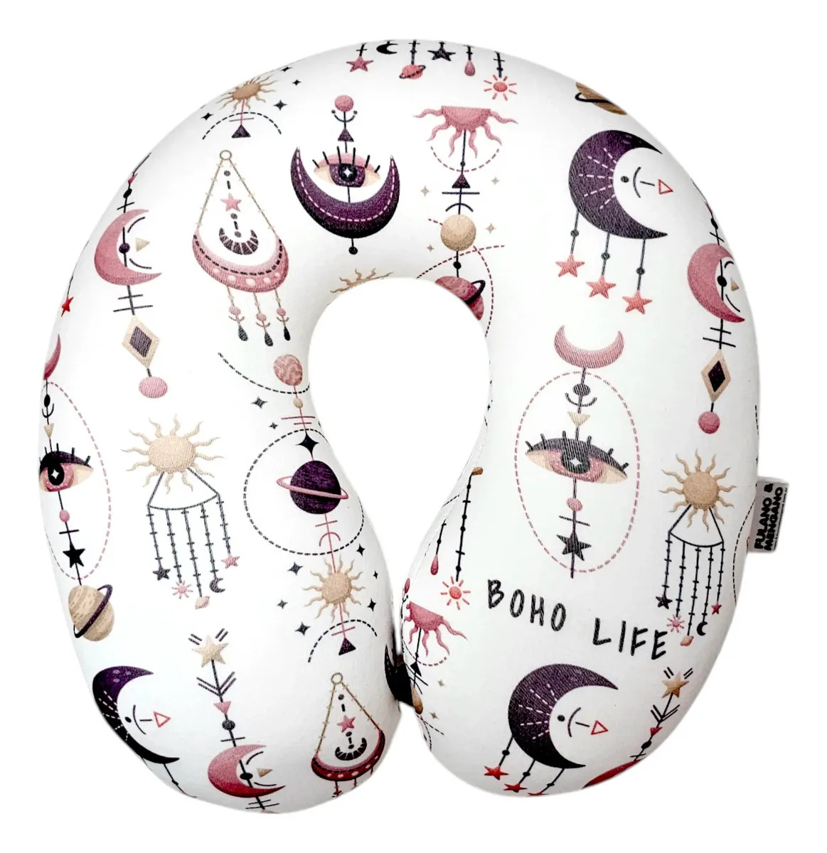 Almohada Para Viaje Cuello Cervical Relax Microperlas Color Boho Life Diseño De La Tela Liso