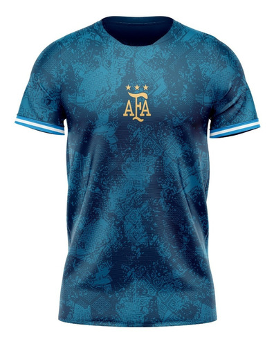 Camiseta Argentina Conceptual  Afa 3 Estrellas Azul