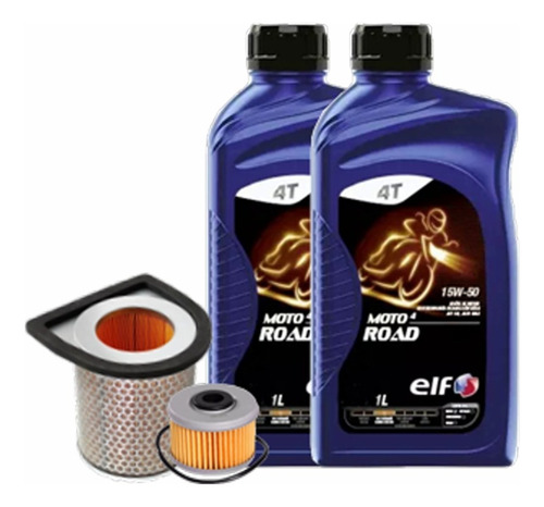 Kit Service Filtros Aceite Aire Twister Cbx 250 + Elf 15w50