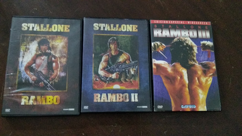 Dvds Rambo 1, 2 3 Dvds Originales Lote X Los 3