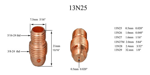 Riverweld Tig - Pinza Para Lente De Gas Gigante, De Gran Diá