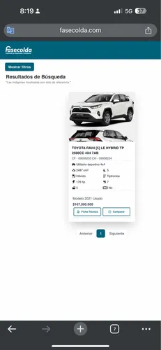 Toyota RAV4 2.5 Le Hev 4X4 Cvt