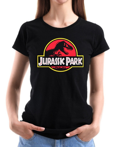 Playera Jurassic Park Clásico Logo Mujer