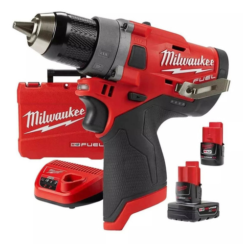 Imagen 3 de 3 de Taladro Atornillador Inalambrico Milwaukee 2503-259A Rojo