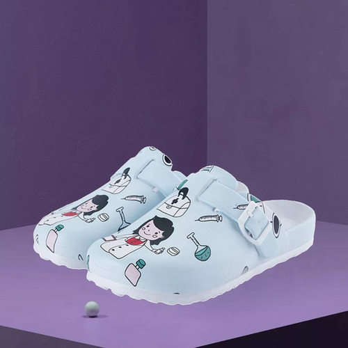 1 Par De Zapatos De Enfermera De Enfermería Estampados Para