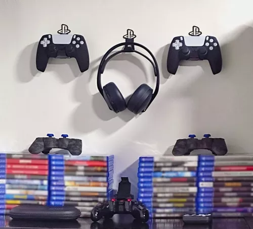 Soporte Pared PS5 + 2 Sop control + Diadema (Play Station 5