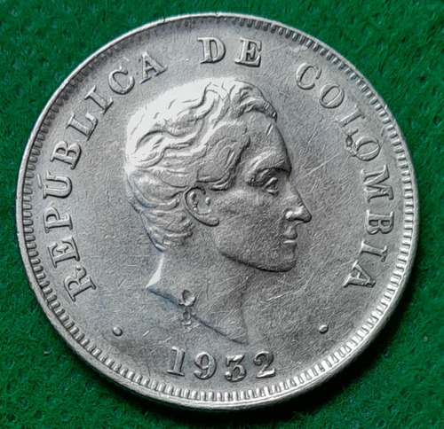 Moneda De Plata De 50 Centavos Año 1932, Excelente Estado Ef