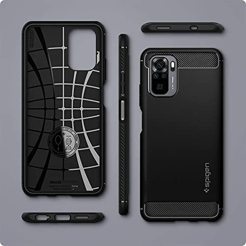 Imagen 8 de 8 de Funda Spigen Rugged Armor Para Redmi Note 10/note 10s Negra