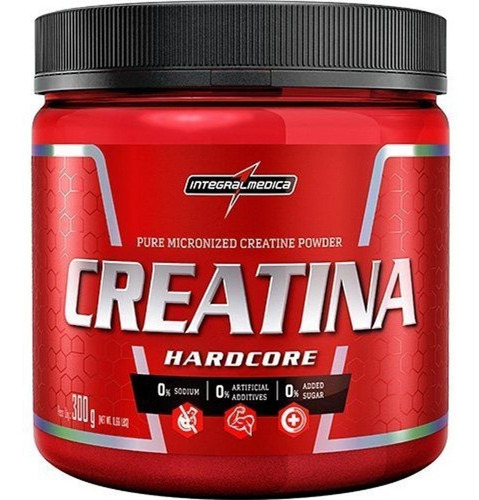 Creatina Hardcore 300g Micronizada Pura - Integral Médica