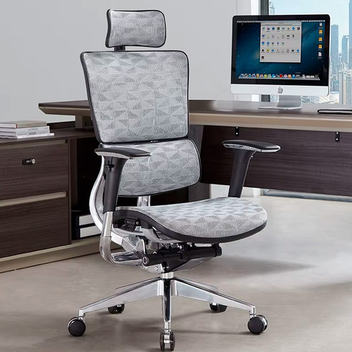 Cadeira Ergonômica Presidente Ergohaustecido Mesh - Branco