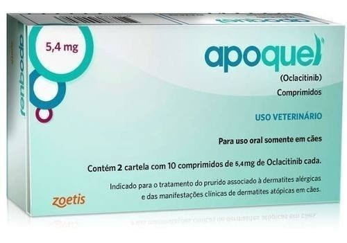 Apoquel 5,4mg Zoetis Para Cães 20 Comprimidos