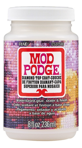 Adhesivo Mod Podge 3 En 1 Diamond Top Coat Sealer 236ml