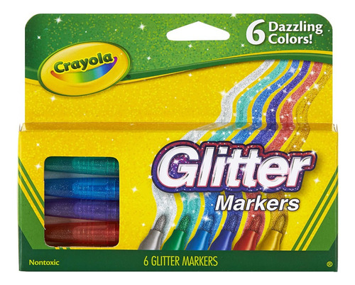 Marcador Crayola Glitter X 6