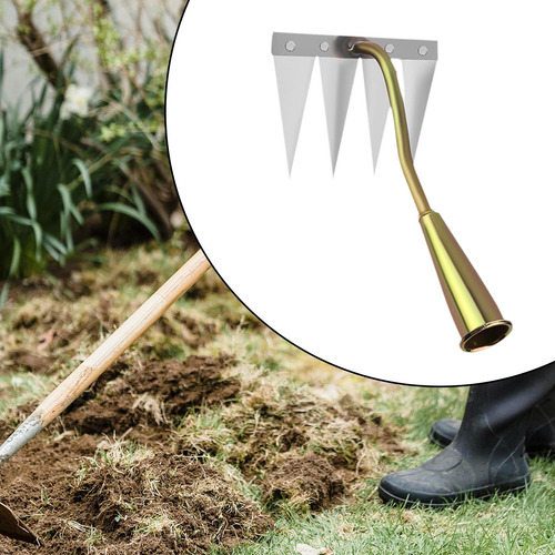 Herramienta De Hierba De Jardinería Desmontable 4 Dientes