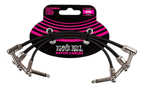 Set De 3 Cables Para Pedal Ernie Ball 6221 15cm