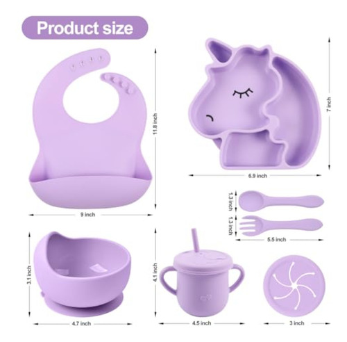 Baberos De Silicona Qualyon- Set De Alimentación De Silicona