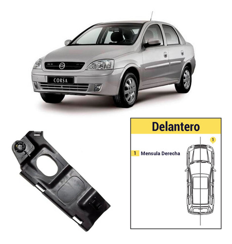 Mensula Delantera Derecha Lht Chevrolet Corsa 2010