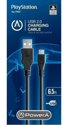 Cable De Carga Usb 2.0 Para Playstation 4 Powera