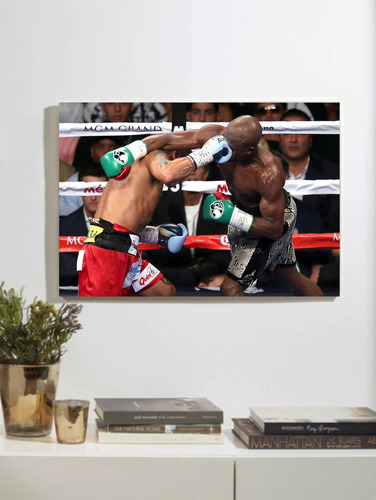 Cuadro Chino Maidana Piña Trompada Diente Mayweather 27x42