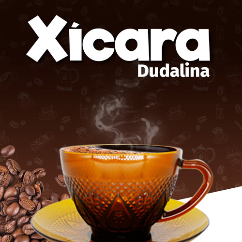 Imagem 4 de 7 de Jogo Xicaras Cha 12pçs 200ml Café Retro Amber Coracao