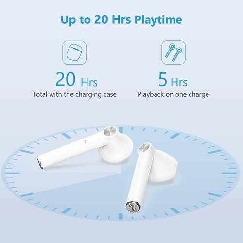 Auriculares Inalámbricos, Bluetooth 5.0 Con Control Táctil