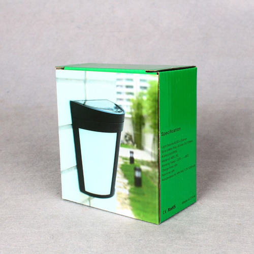 6led Solar Al Aire Libre Impermeable Jardín Luz De Pared 2 P