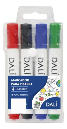 Marcadores Para Pizarra × 4 Dali Marcador 4 Colores