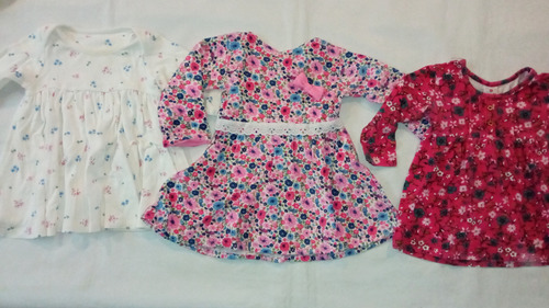 Vestidos De Beba 6 9 Meses Manga Larga Pana Hermosos (Usado)