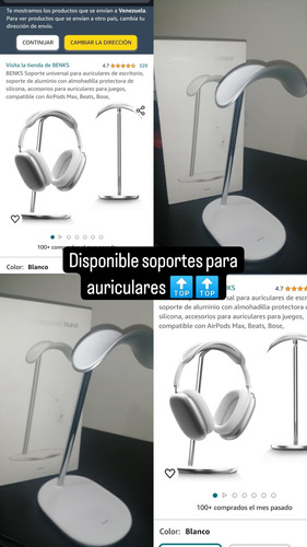 Benks Soporte Universal Para Auriculares De Escritorio, Acce