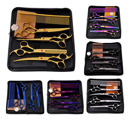 Juego De Tijeras De Aseo Para Perros Professional Multicolor