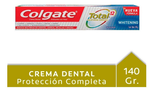 Colgate Total 12 Crema Dental Whitening X 140 Gr