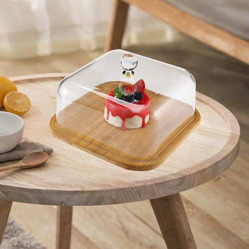 Suporte Para Bolo Com Tampa Bandeja Para Exibição De