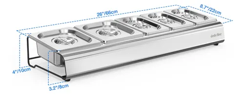 Onlyfire Chef Pizza Topping Station - Recipientes De Condime