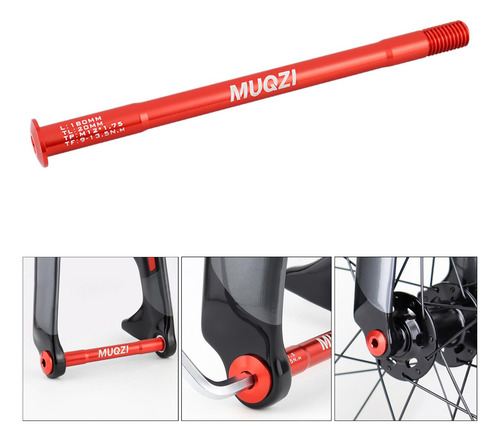 Bicicleta Através Do Eixo Bicicletário 180mm Vermelho