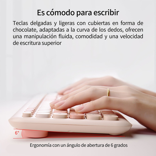 Juego De Teclado Y Ratón Mofii 606 En Té Con Leche