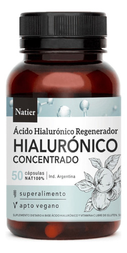 Ácido Hialuronico X 50 Cápsulas - Natier 