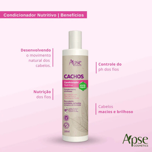 Kit Apse Shampoo E Condicionador Nutritivo Cachos