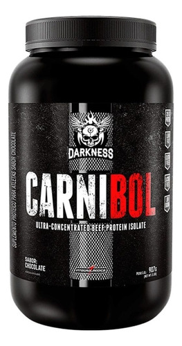 Suplemento em pó Integralmédica  Darkness Carnibol proteína Carnibol sabor  salted caramel em pote de 907g