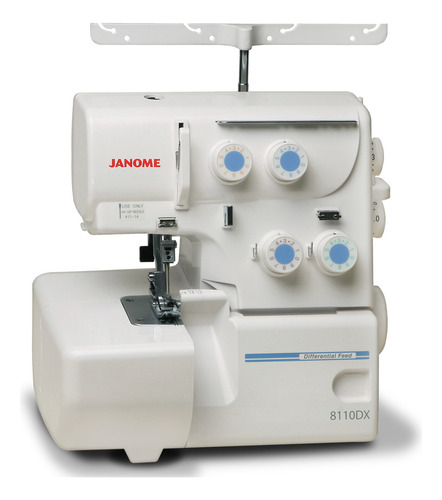 Máquina de coser overlock Janome Alta Gama 8110DX portable blanca 220V