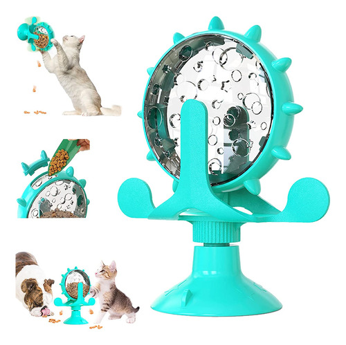 Pet Food Spinning Windmill,cat Dog Slow Automatic Feeder Toy