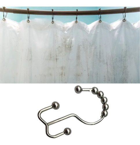Anillos Para Cortinas De Ducha, 12 Unidades, Ganchos De Meta