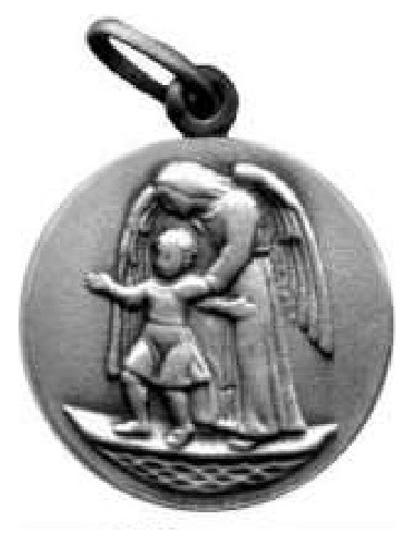 Medalla Angel De La Guarda 20mm - Plata 925