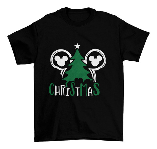 Playeras Pareja Navidad Novios Mickey Minni Árbol Navideño 1